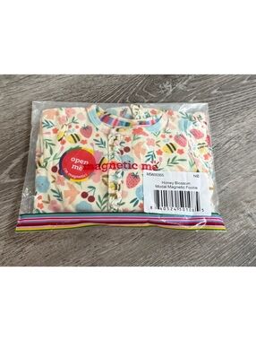 Magnetic Me, Newborn, floral print baby footie